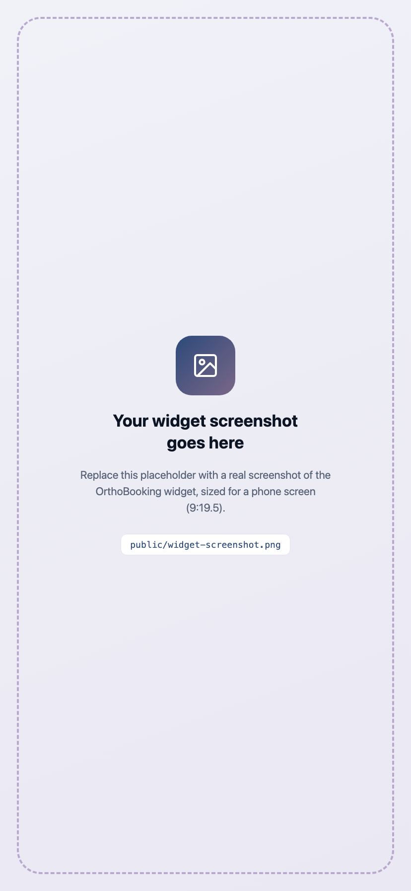 OrthoBooking widget preview